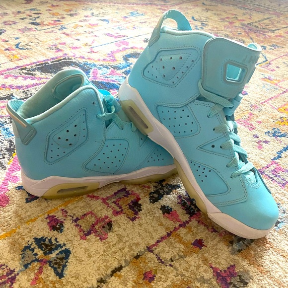 Nike AirJordan 6 Retro Pantone GG Still Blue Sneaker - Picture 1 of 8